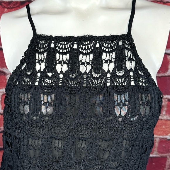 Purple Snow Black Lace Sheer Halter Top - XL - Picture 4 of 11